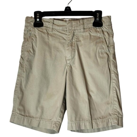 J Crew Crewcuts Shorts Youth Size 8 Khaki Cotton Adjustable Waist‎ Chino Shorts - Picture 1 of 8